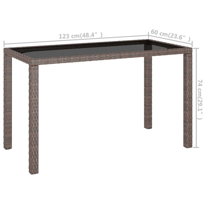 Set mobilier de exterior cu perne, 6 piese, maro, poliratan - WALTI WALTI
