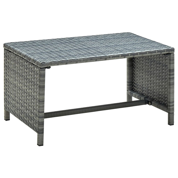 Set mobilier de grădină cu perne, 4 piese, gri, poliratan - WALTI WALTI