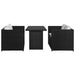 Set mobilier de grădină cu perne, 3 piese, negru, poliratan - WALTI WALTI