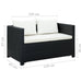 Set mobilier de grădină cu perne, 3 piese, negru, poliratan - WALTI WALTI