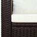 Set mobilier bistro cu perne, 3 piese, maro, poliratan - WALTI WALTI