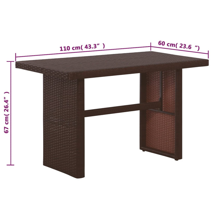 Set mobilier bistro cu perne, 3 piese, maro, poliratan - WALTI WALTI