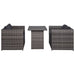 Set mobilier bistro cu perne, 3 piese, gri, poliratan - WALTI WALTI