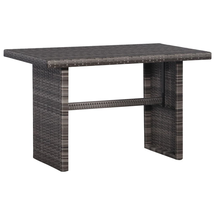 Set mobilier bistro cu perne, 3 piese, gri, poliratan - WALTI WALTI