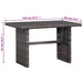 Set mobilier bistro cu perne, 3 piese, gri, poliratan - WALTI WALTI