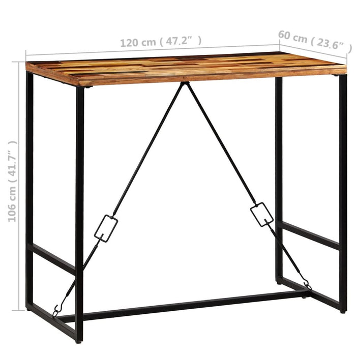 Masă de bar, 120 x 60 x 106 cm, lemn masiv reciclat - WALTI WALTI