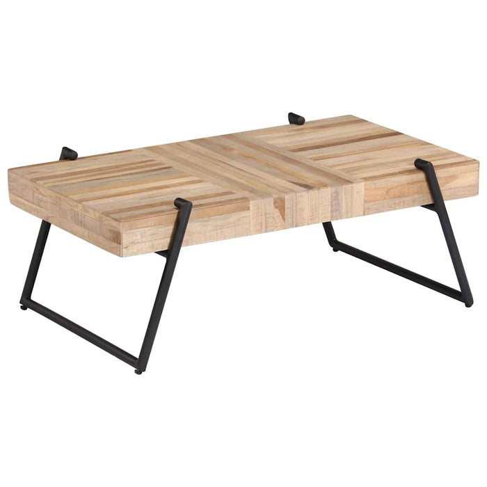Măsuță de cafea, 90 x 50 x 33 cm, lemn de tec reciclat WALTI