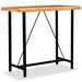 Set mobilier bar, 5 piese, lemn masiv acacia și piele naturală - WALTI WALTI
