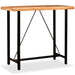 Set mobilier bar, 5 piese, lemn masiv acacia și piele naturală - WALTI WALTI