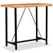 Set mobilier bar, 5 piese, lemn acacia, piele naturală & pânză - WALTI WALTI
