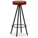 Set mobilier bar, 5 piese, lemn acacia, piele naturală & pânză - WALTI WALTI