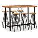 Set mobilier bar, 7 piese, lemn masiv acacia și lemn reciclat - WALTI WALTI