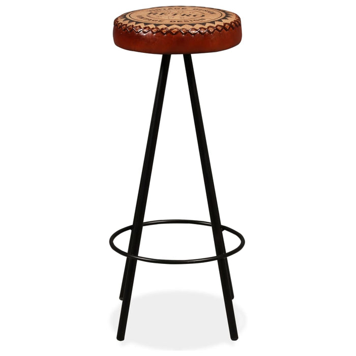 Mobilier bar 3 piese lemn masiv reciclat, piele naturală, pânză - WALTI WALTI