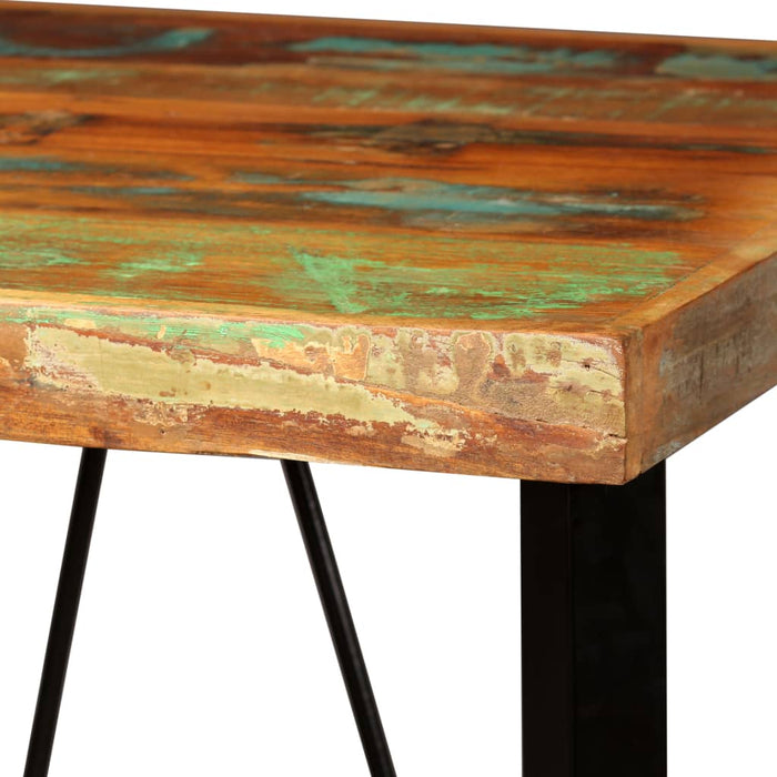 Mobilier bar 3 piese lemn masiv reciclat, piele naturală, pânză - WALTI WALTI