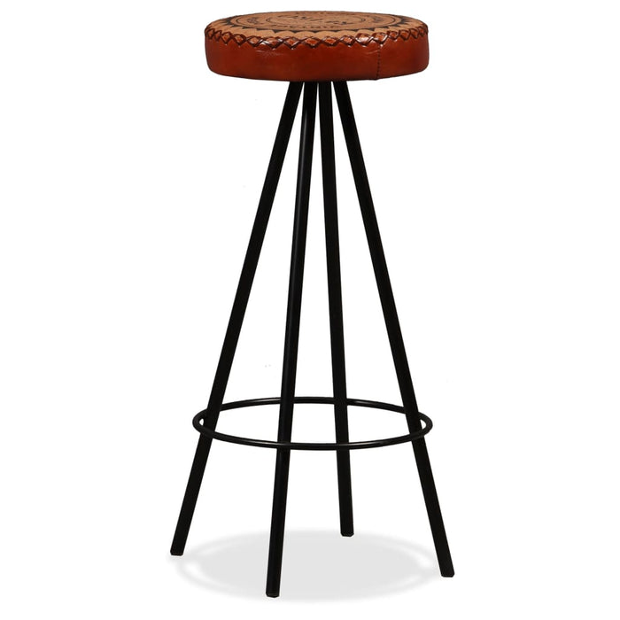 Mobilier bar 3 piese lemn masiv reciclat, piele naturală, pânză - WALTI WALTI