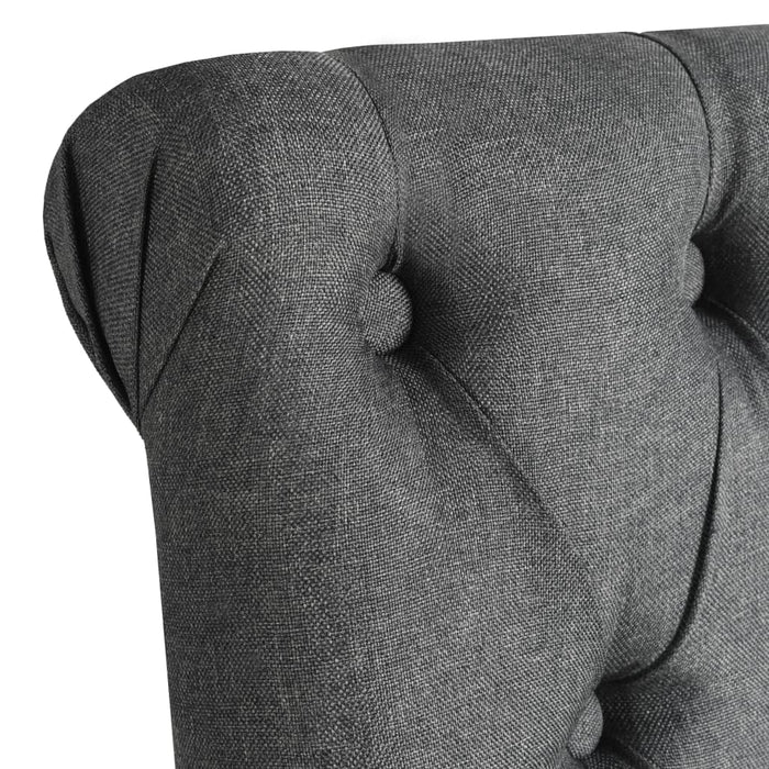 Scaune de sufragerie, 6 buc., gri închis, material textil - WALTI WALTI