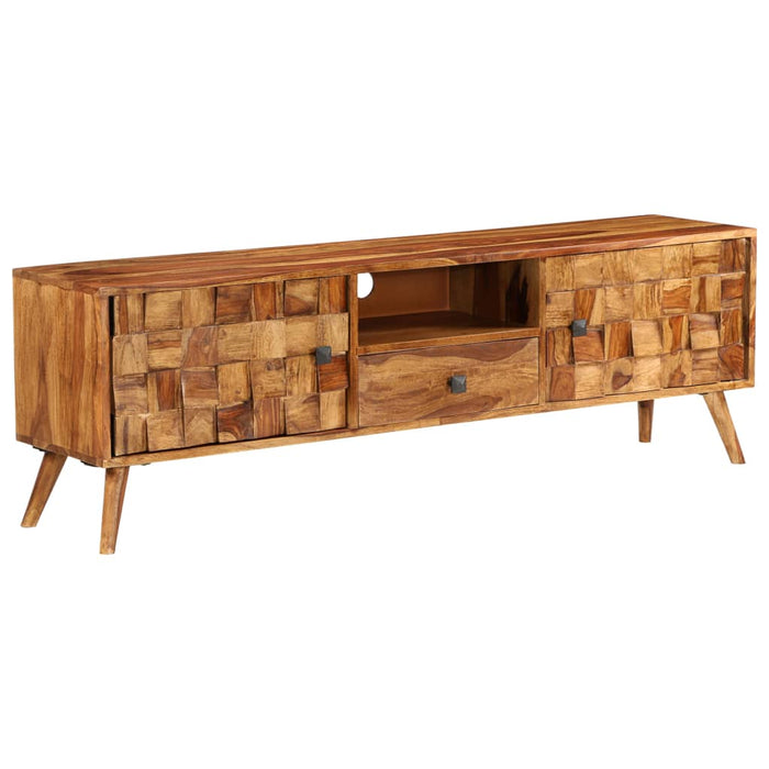 Comodă TV Lemn masiv acacia culoarea mierii 140x30x40 cm WALTI