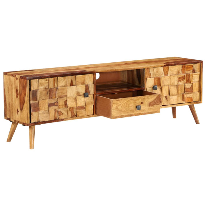 Comodă TV Lemn masiv acacia culoarea mierii 140x30x40 cm WALTI