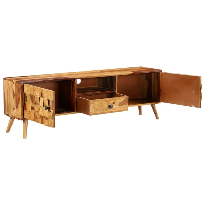 Comodă TV Lemn masiv acacia culoarea mierii 140x30x40 cm WALTI