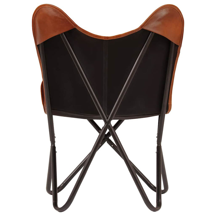 Scaun fluture, maro, piele naturală, măsură copii WALTI