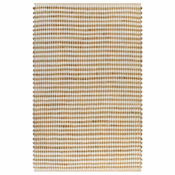 Covor din iută lucrat manual, natural & alb, 120x180 cm textil WALTI