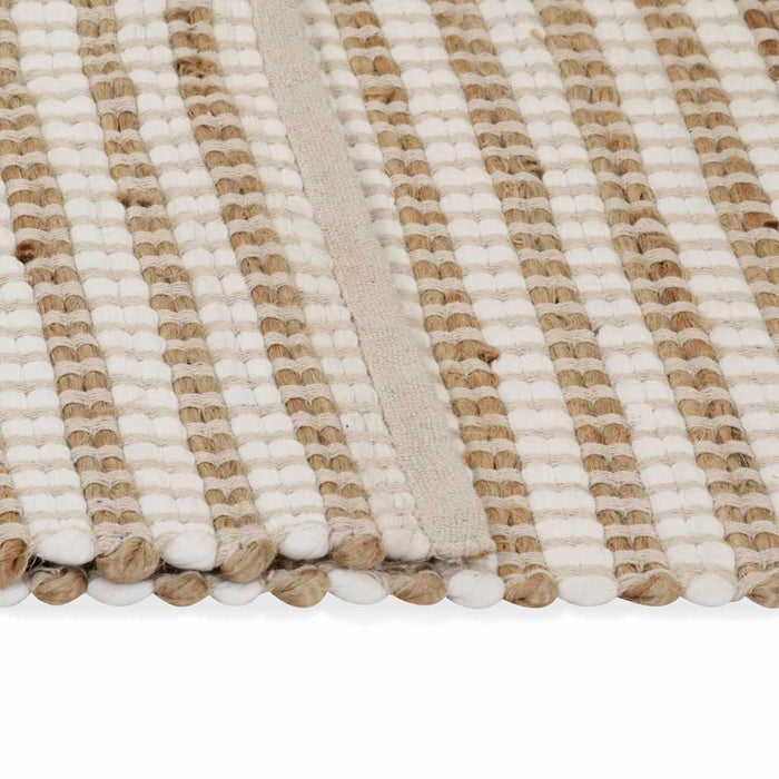 Covor din iută lucrat manual, natural & alb, 120x180 cm textil WALTI