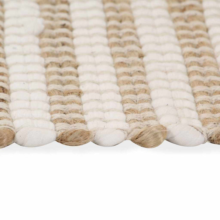 Covor din iută lucrat manual, natural & alb, 120x180 cm textil WALTI