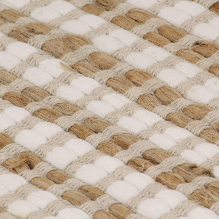 Covor din iută lucrat manual, natural & alb, 120x180 cm textil WALTI