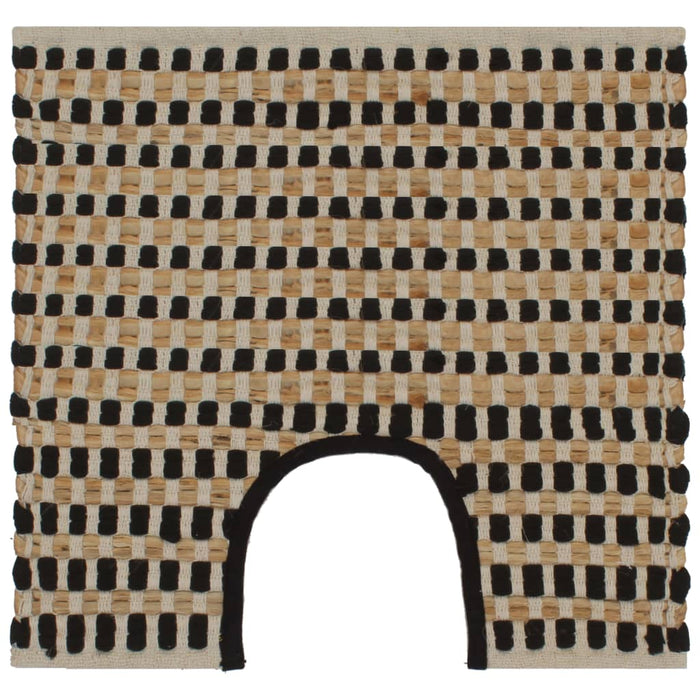Set covoraș baie lucrat manual, natural și negru, iută textil - WALTI WALTI