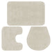 Set covorașe baie, 3 piese, alb, textil - WALTI WALTI
