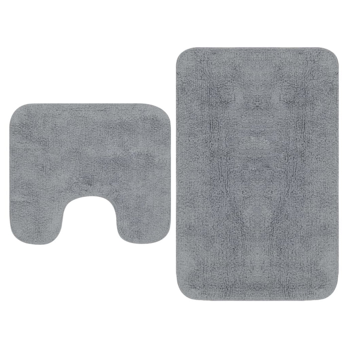 Set covorașe baie, 2 buc., gri, textil - WALTI WALTI