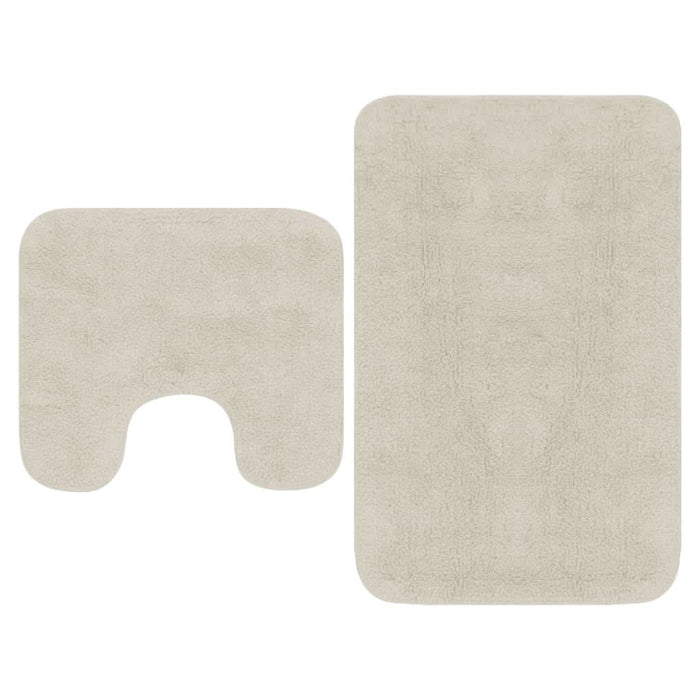Set covorașe baie, 2 piese, alb, textil - WALTI WALTI