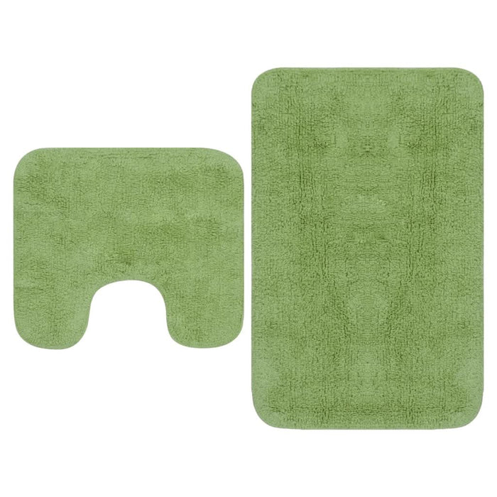 Set covorașe baie, 2 buc., verde, material textil - WALTI WALTI