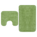 Set covorașe baie, 2 buc., verde, material textil - WALTI WALTI