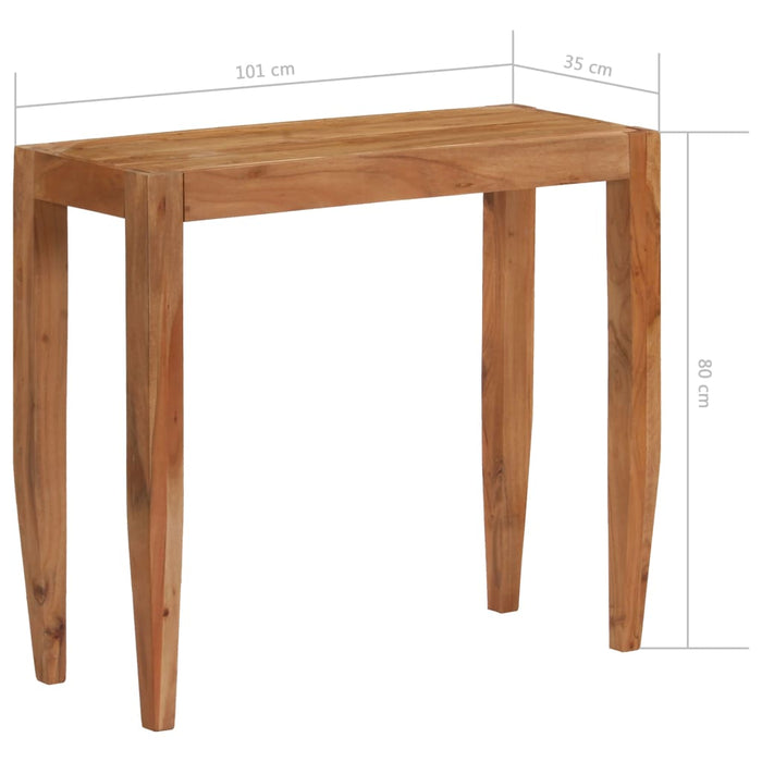 Masă consolă, 101 x 35 x 80 cm, maro, lemn masiv de acacia WALTI