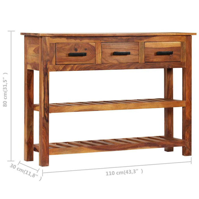 Dulap cu 3 sertare, 110x30x80 cm, lemn masiv WALTI