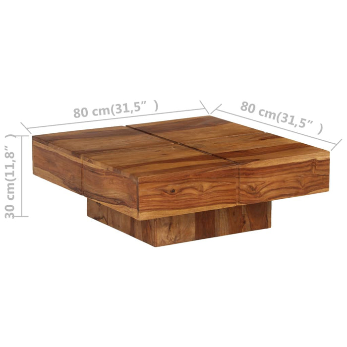 Măsuță de cafea, 80x80x30 cm, lemn masiv de acacia - WALTI WALTI