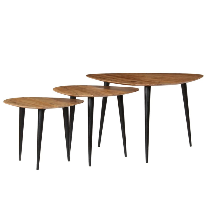 Set mese de cafea, 3 piese, lemn masiv de acacia - WALTI WALTI