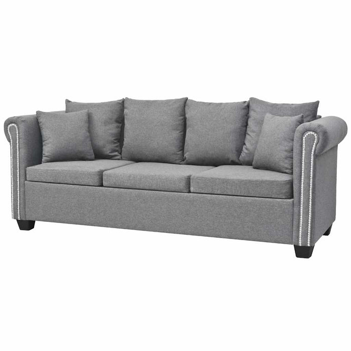 Set canapele 2 piese, material textil, gri deschis WALTI