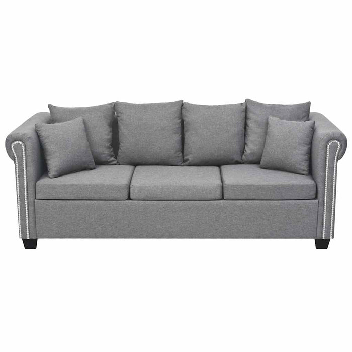 Set canapele 2 piese, material textil, gri deschis WALTI