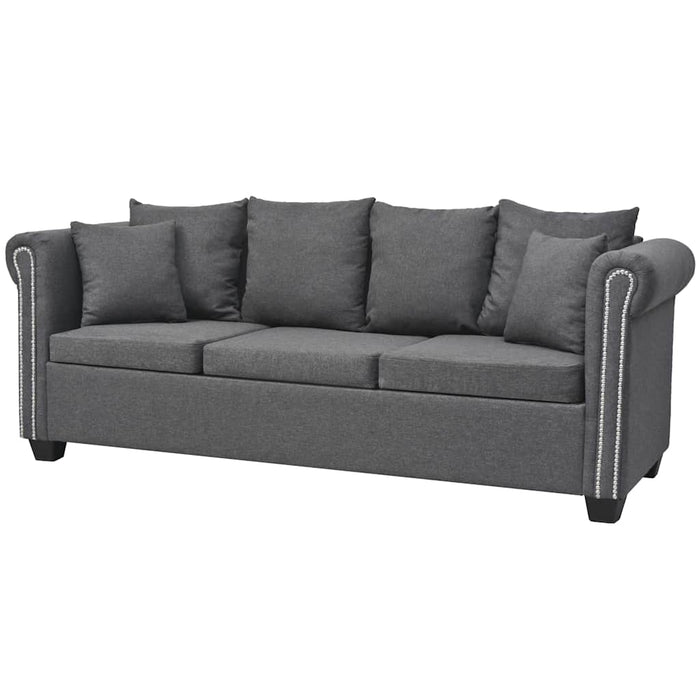 Set canapele 2 piese, material textil, gri închis WALTI