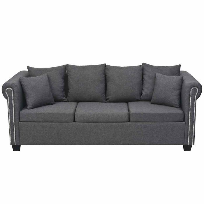 Set canapele 2 piese, material textil, gri închis WALTI