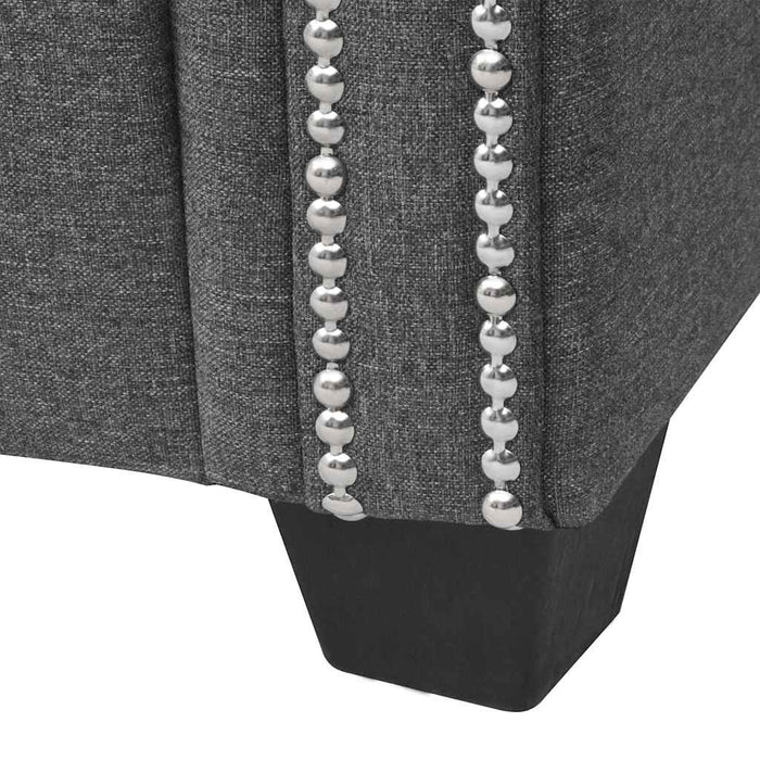 Set canapele 2 piese, material textil, gri închis WALTI