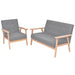Set canapele 2 piese Textil Gri deschis - WALTI WALTI