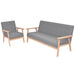 Set canapele 2 piese Textil Gri deschis - WALTI WALTI