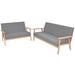 Set canapele 2 piese Textil Gri deschis - WALTI WALTI