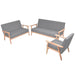 Set canapele 3 piese Textil Gri deschis - WALTI WALTI