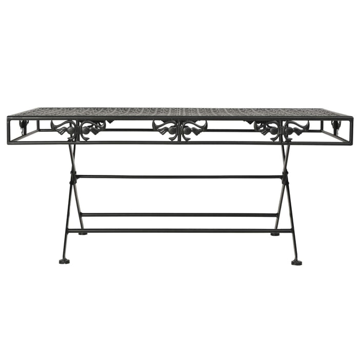 Măsuță de cafea pliabilă, vintage, negru, 100x50x45 cm, metal - WALTI WALTI