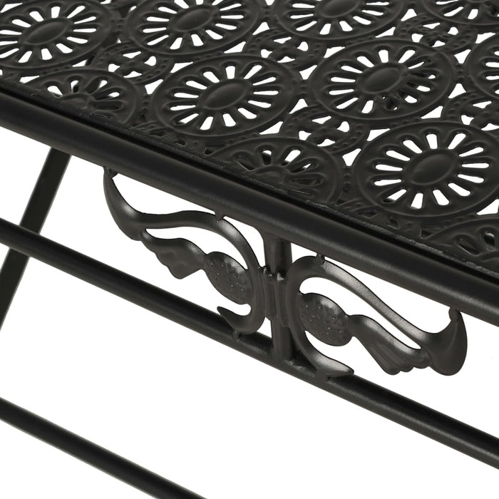 Măsuță de cafea pliabilă, vintage, negru, 100x50x45 cm, metal - WALTI WALTI