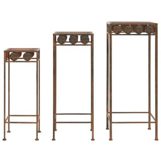 Set suport plante, 3 buc., ruginiu, metal, stil vintage - WALTI WALTI